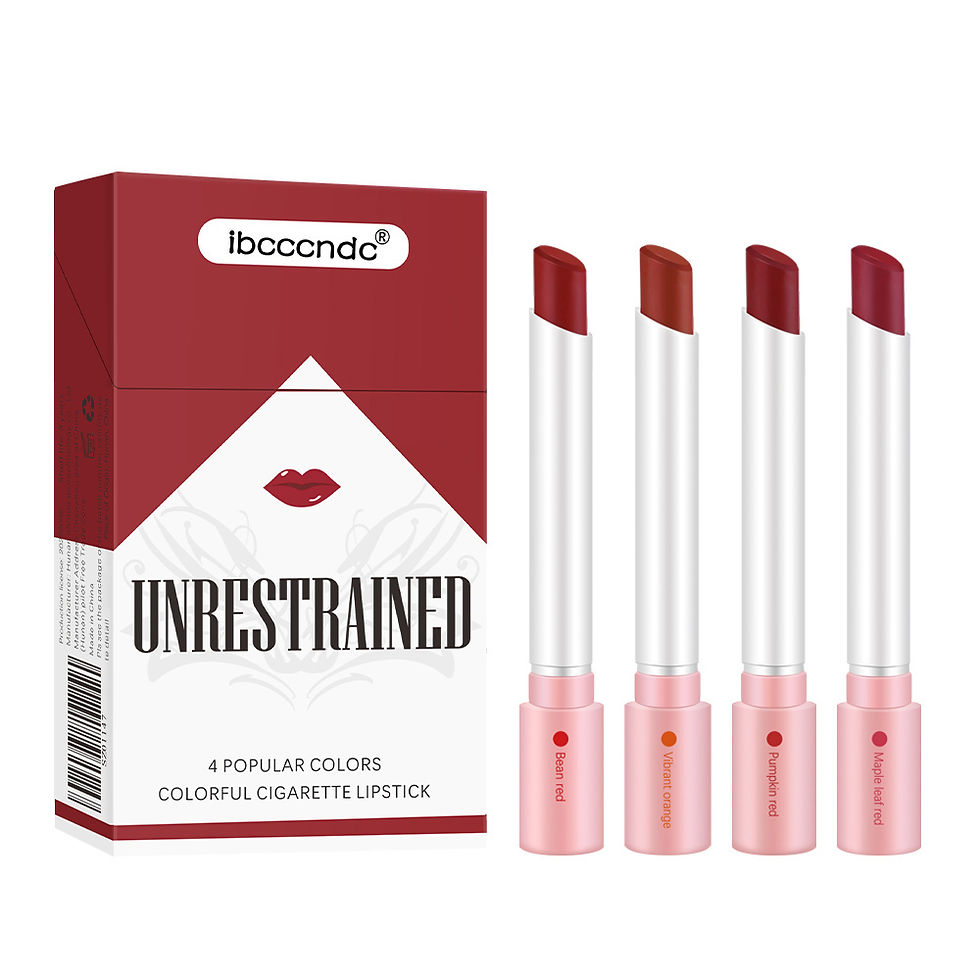 Thumbnail: 4 Colors Cigarette Shaped Lip Gloss Set Matte Velvet High Pigment Waterproof Lon