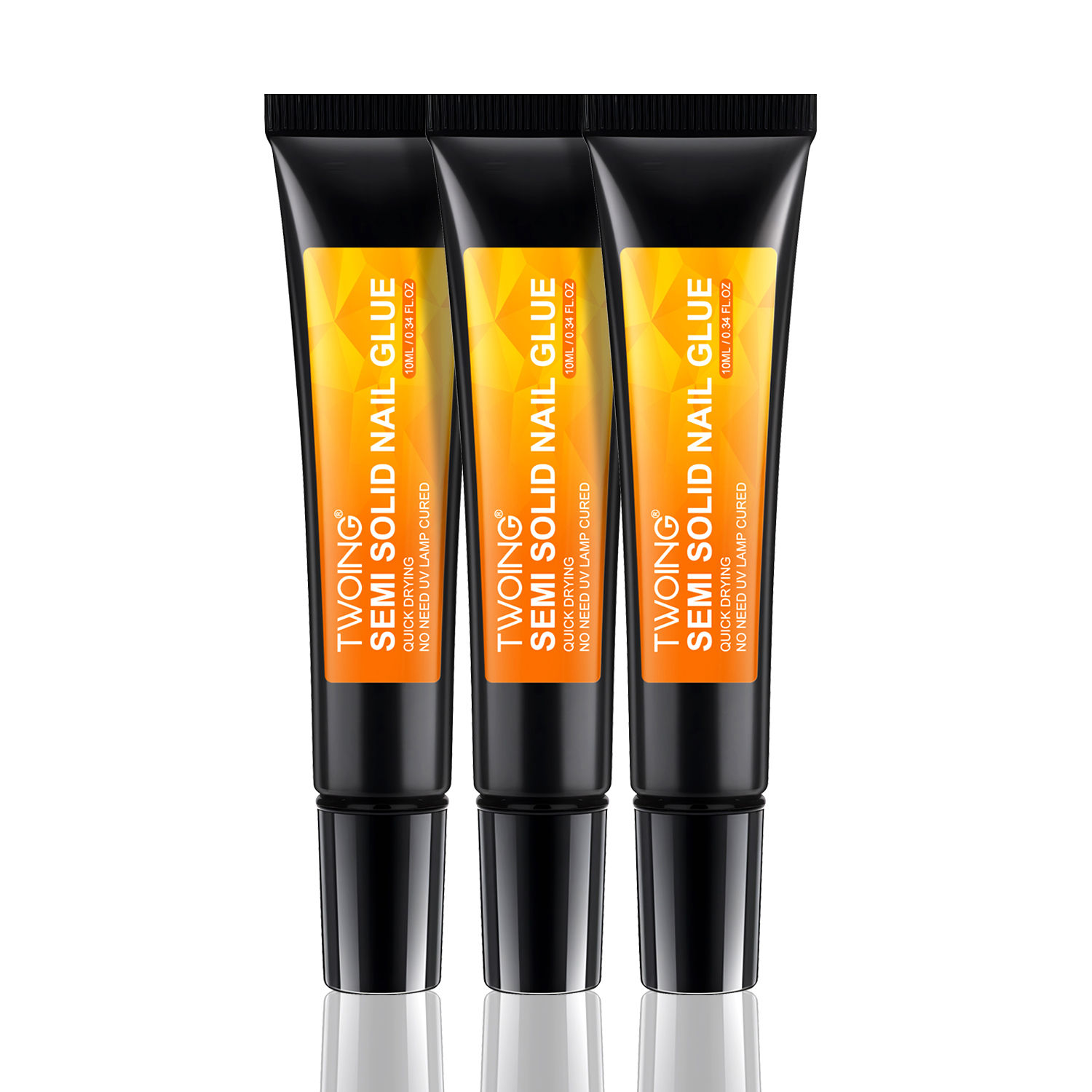3pcs Quick-Dry Nail Glue,Semi solid Super Strong Adhesive For Press-On Nail&Rh