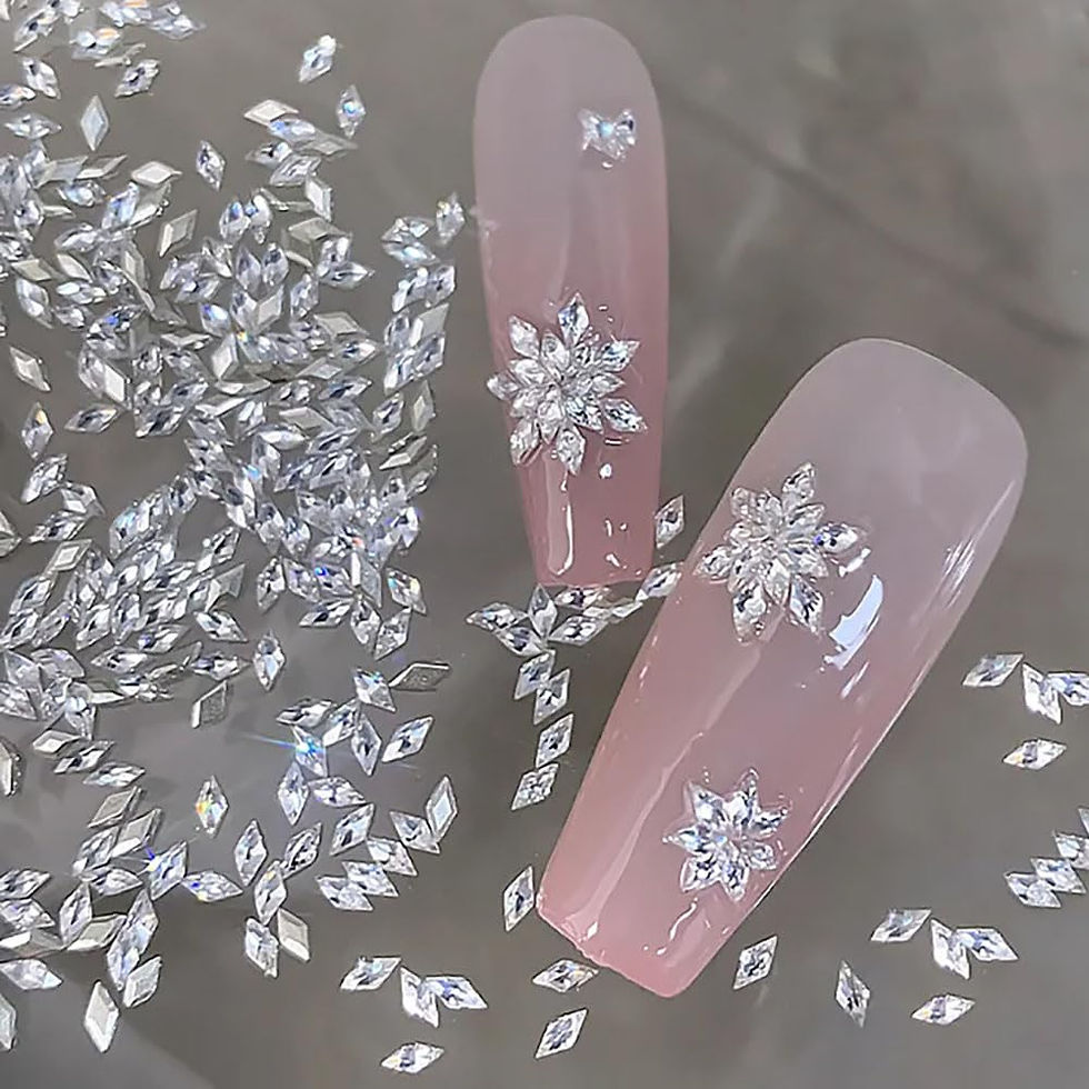 Thumbnail: 100pcs Shiny Zircon Rhinestones Nail Charms 1.5*3mm Mini Rhombic Nails Gemstones