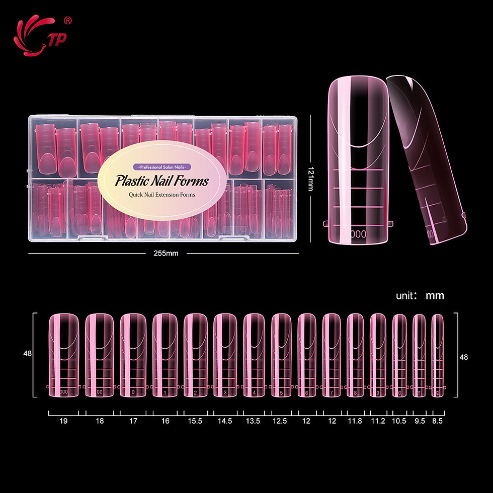 Thumbnail: TP 150pcs/box Nail Dual Form Stiletto Acrylic Poly Extension Gel Nail Molds Fren