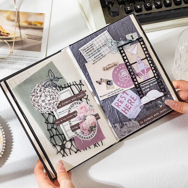 Thumbnail: 16Pcs Vintage Mixed Special Paper Gauze Scrapbooking Paper Decorate Supplies DIY