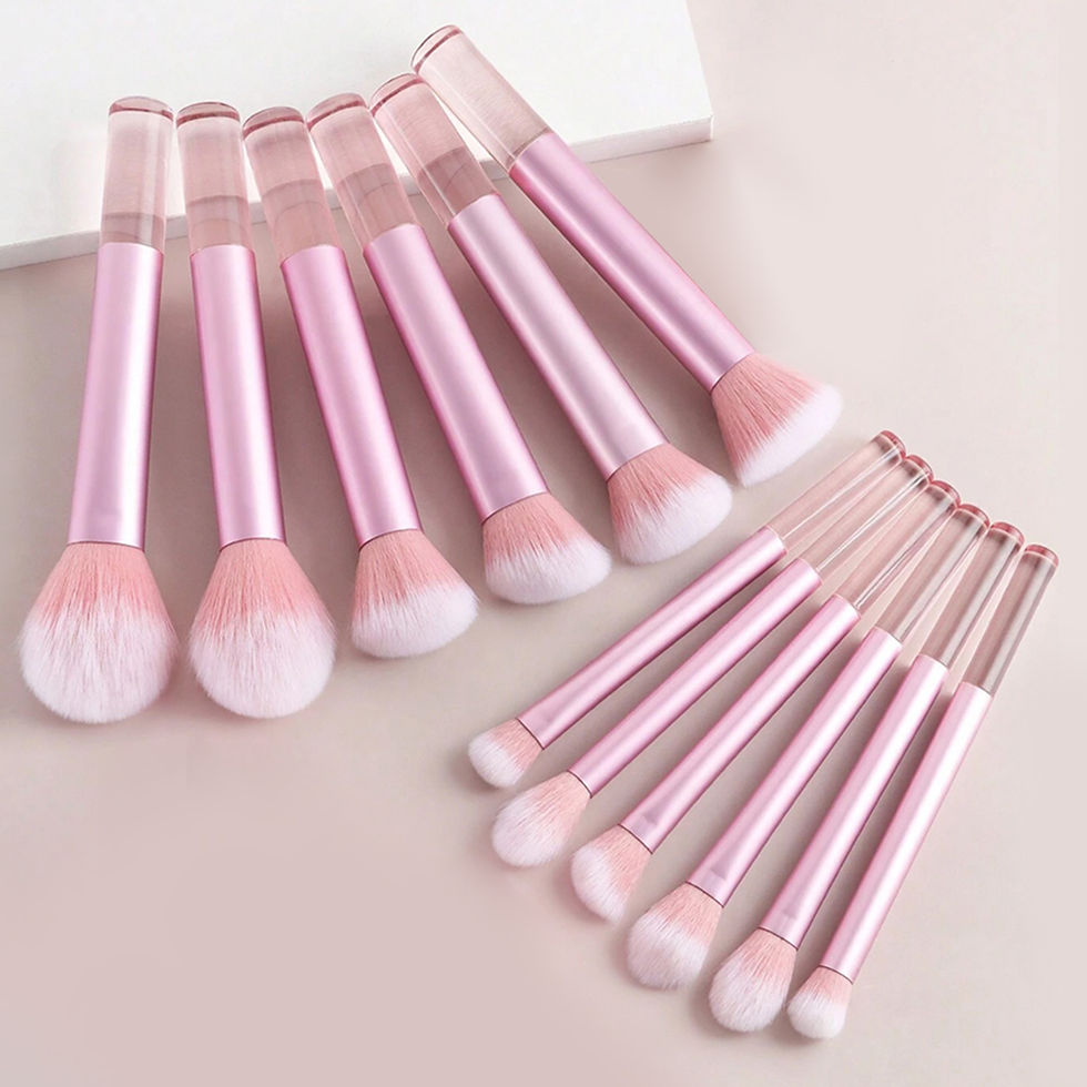 Thumbnail: Makeup Brushes and Sponges Set, Pink Makeup Puff, Beauty Egg, Headband, Wristban