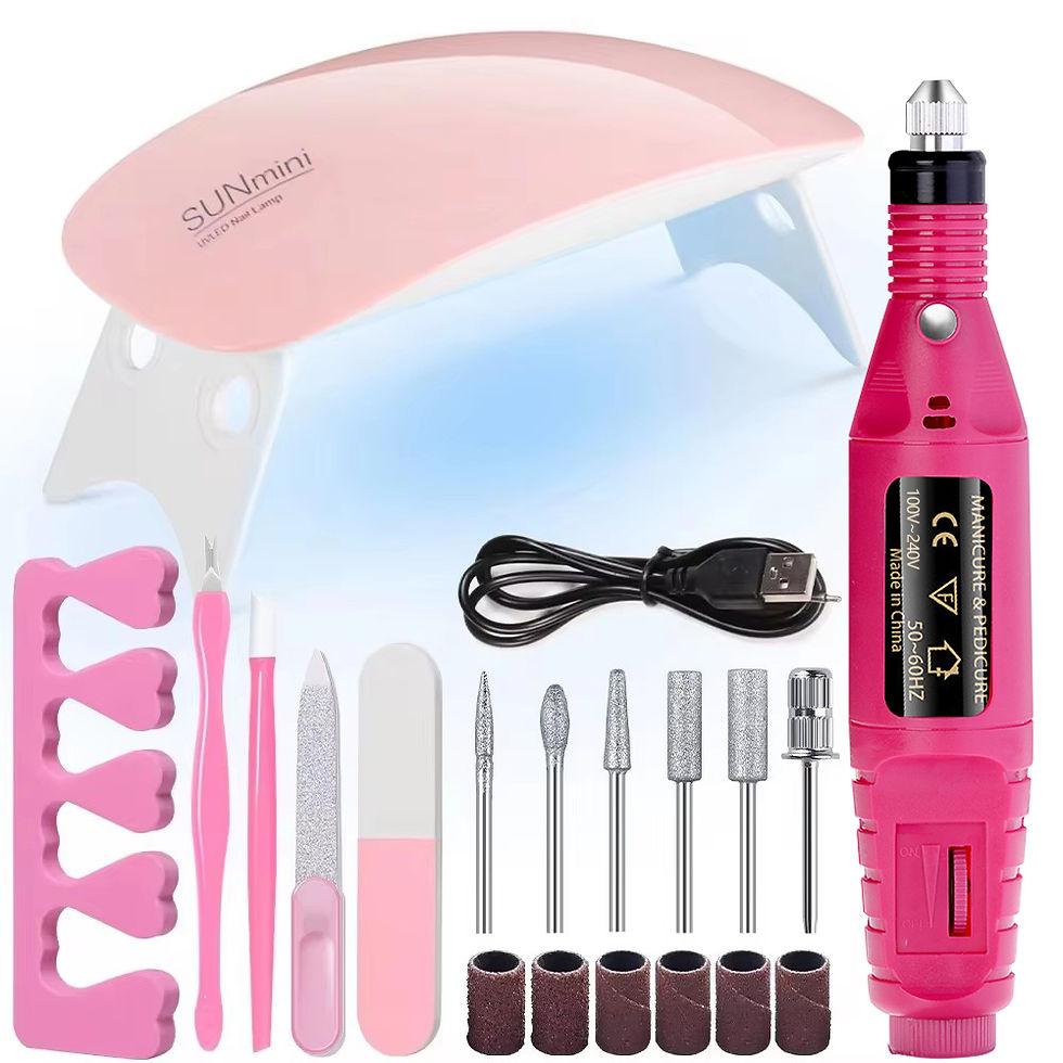 Thumbnail: LINMANDA Professional USB Electric Nail Drill Polish File Kit with UV LED Nail L