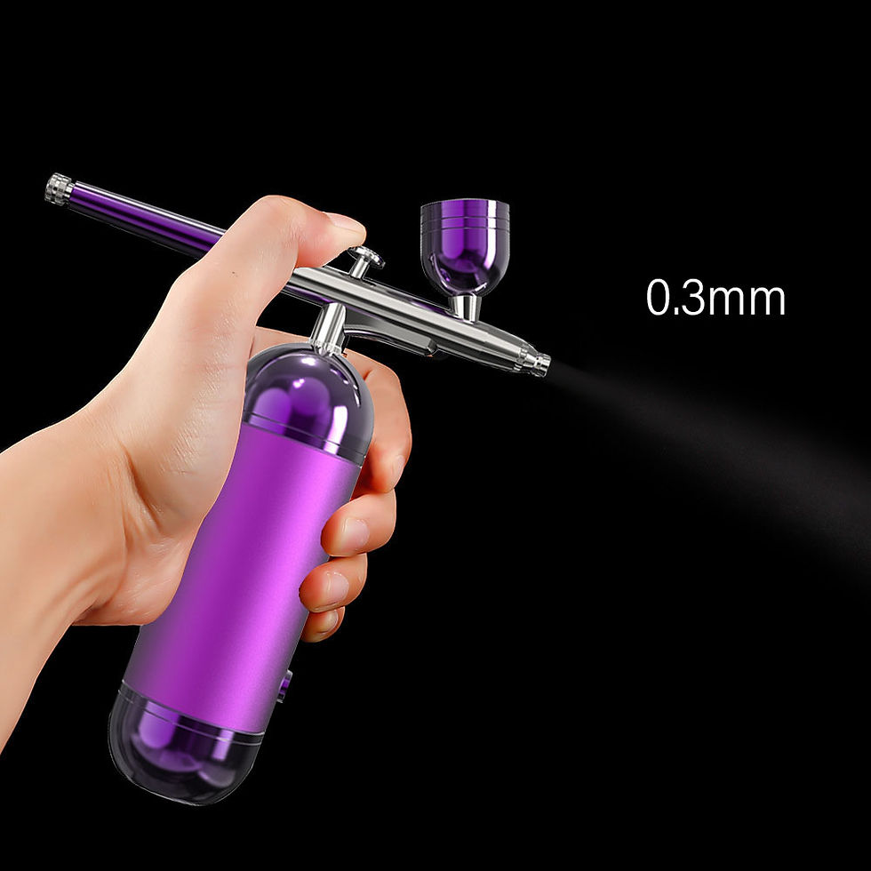 Thumbnail: Airbrush with Compressor Airbrush Spray Gun for Painting Modeling Crafts Nail Ar