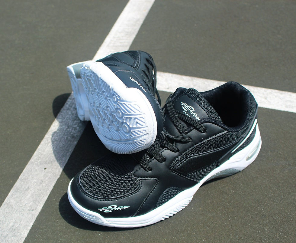 Thumbnail: Men's High Arch Aggressive Firm Support Orthopedic Black Walking Shoes