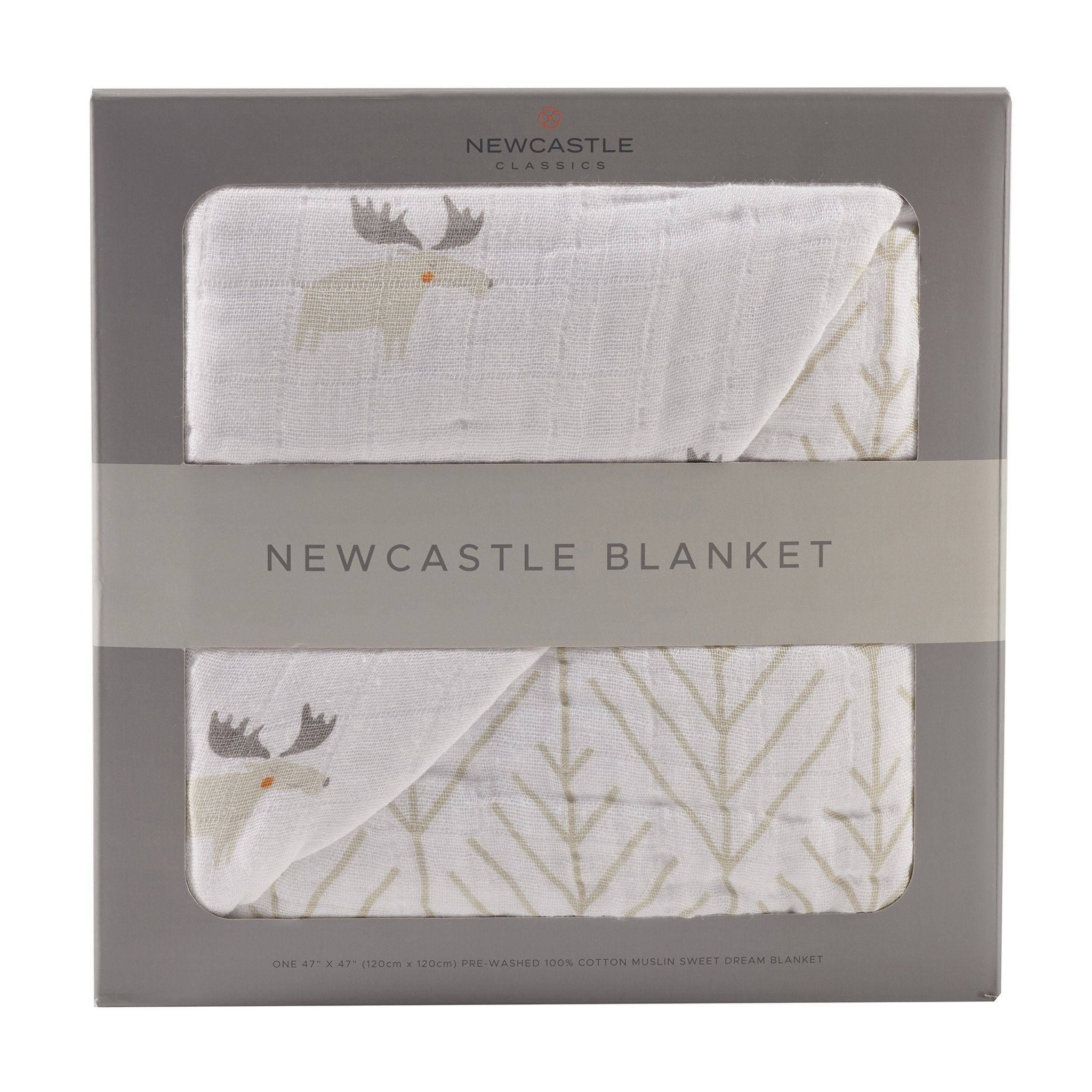 Mister Moose and Forest Arrow Cotton Muslin Newcastle Blanket