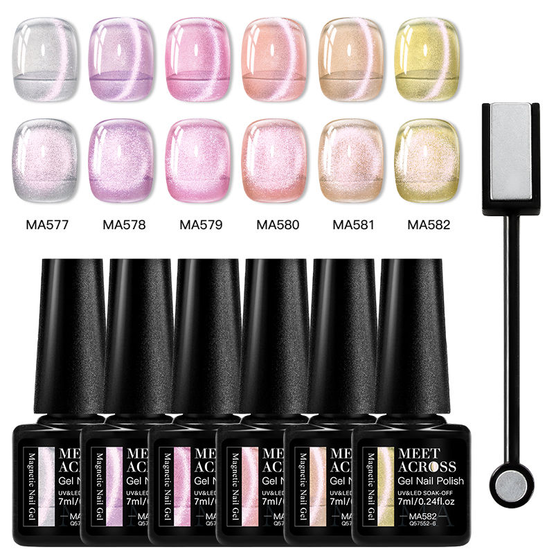Thumbnail: 7/8/9pc Cat Magnetic Nail Gel Polish Set All-Season Nails Decoration UV/LED Long