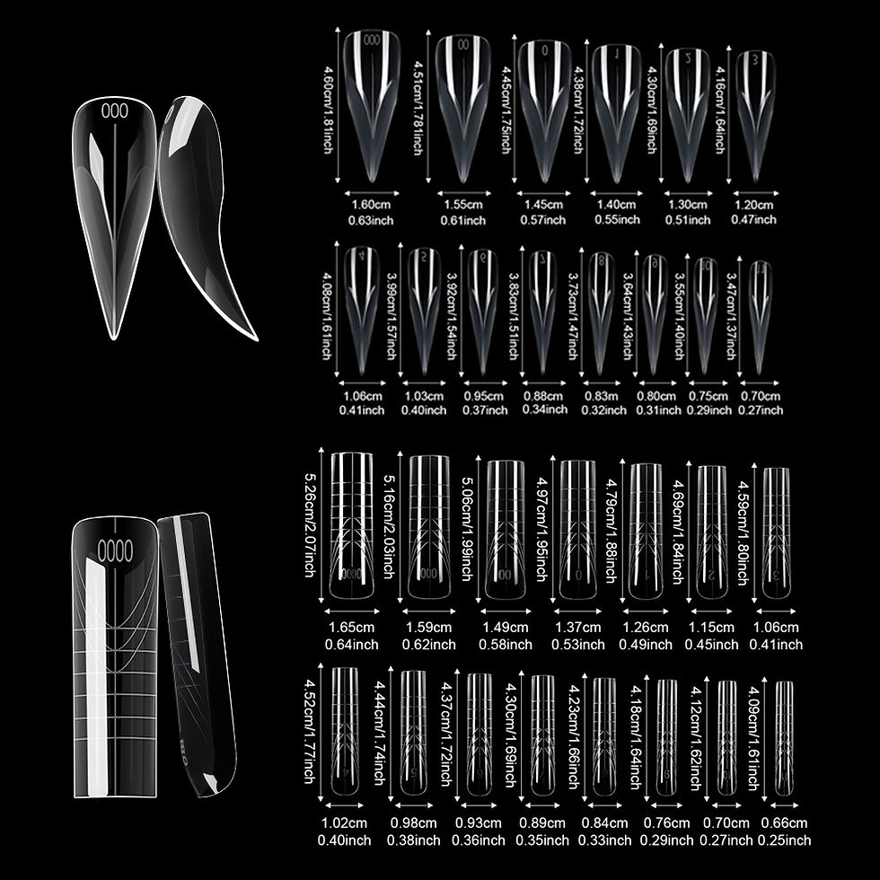 Thumbnail: TP 168Pcs Nail Dual Forms Full Cover Quick Building Gel Mold Sets Acrylic Reusab