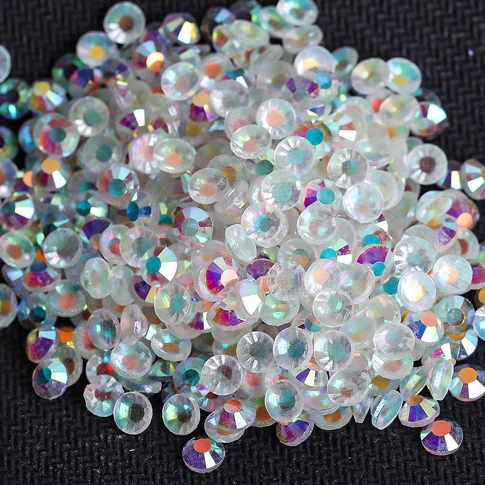 Thumbnail: Super Glitter Crystal AB Rhinestones SS3-SS50 Non Hotfix and Glue FlatBack St
