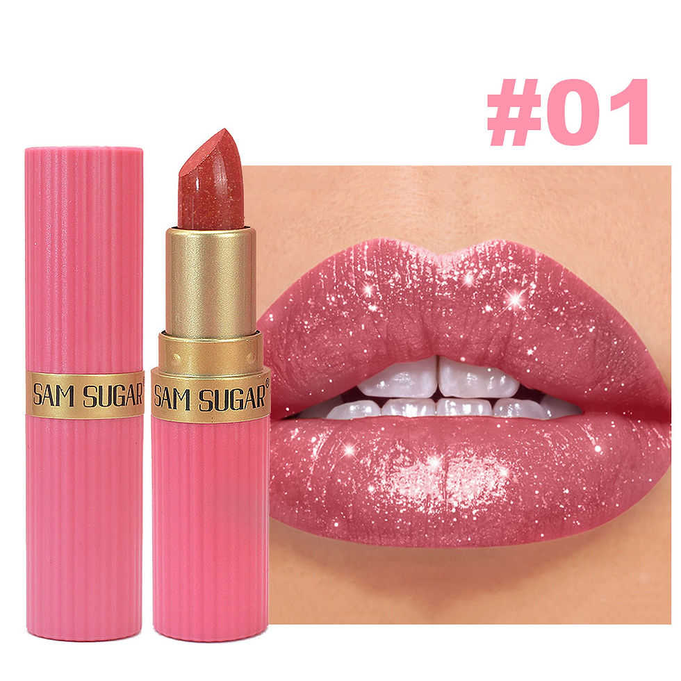 Thumbnail: Pearlescent Pink Glitter Velvet Lipstick Metallic Waterproof Long Lasting Matte 