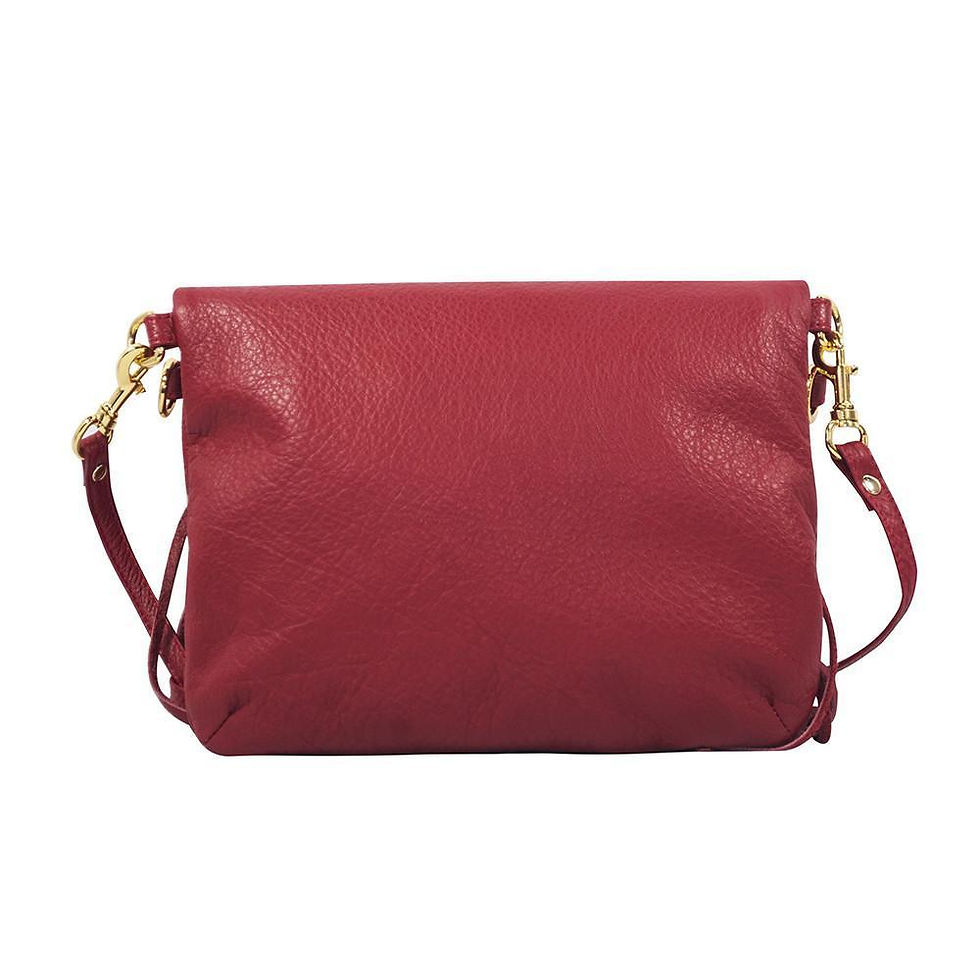 Thumbnail: Flamingo Leather Fringe Handbag- Scarlet Red