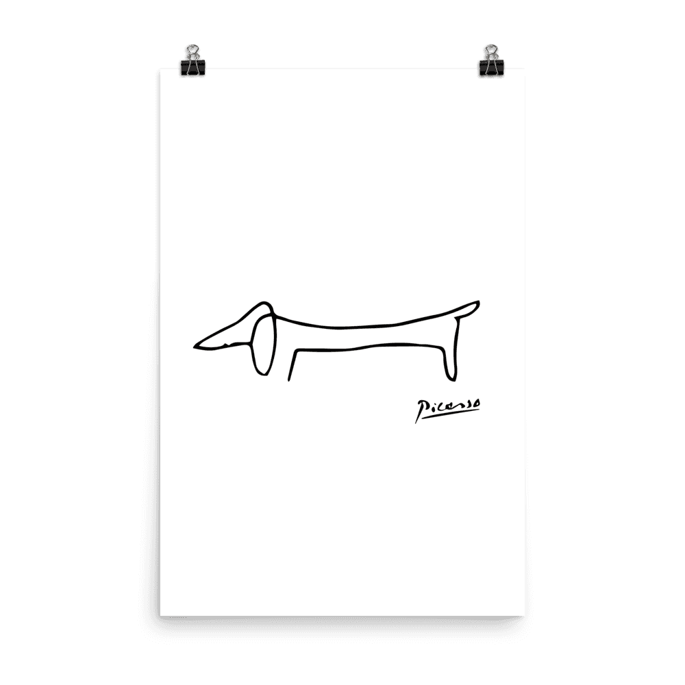 Pablo Picasso Dachshund Dog (Lump) Artwork Poster