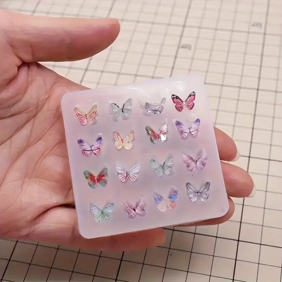 Thumbnail: 1pc DIY Butterfly Jewelry Mold - Create Unique Epoxy Resin Charms with Durable, 