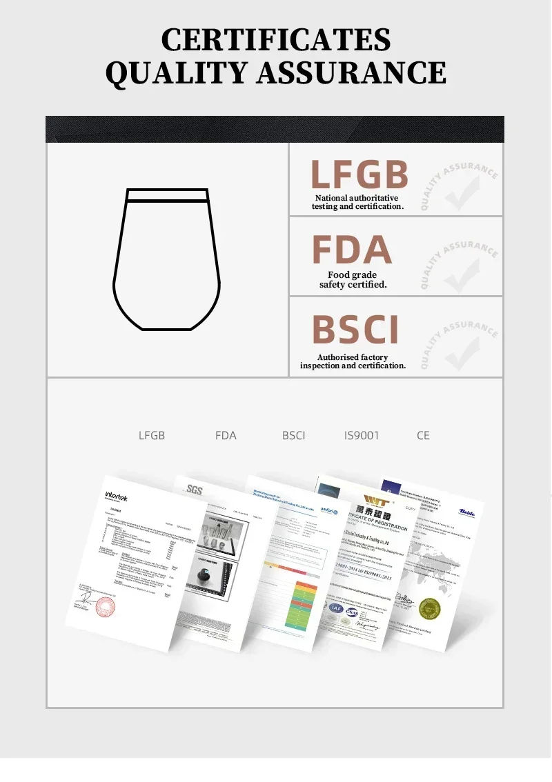 Thumbnail: 360ml Stainless Steel Eggshell Wine Tumbler Double Wall Vacuum Insulated Cup for