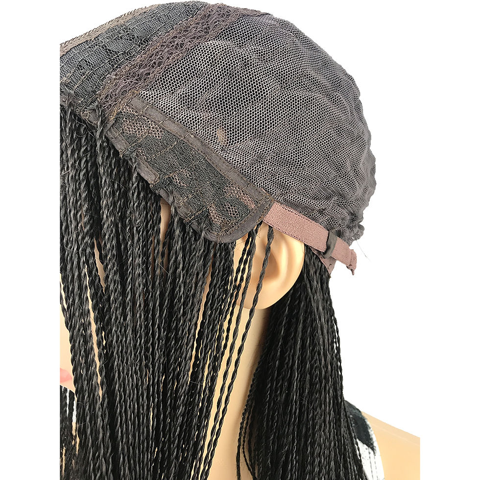 Thumbnail: Ready-to-Wear Synthetic Dreadlock Wig - Machine Made 3-Strand Braided Locs with 