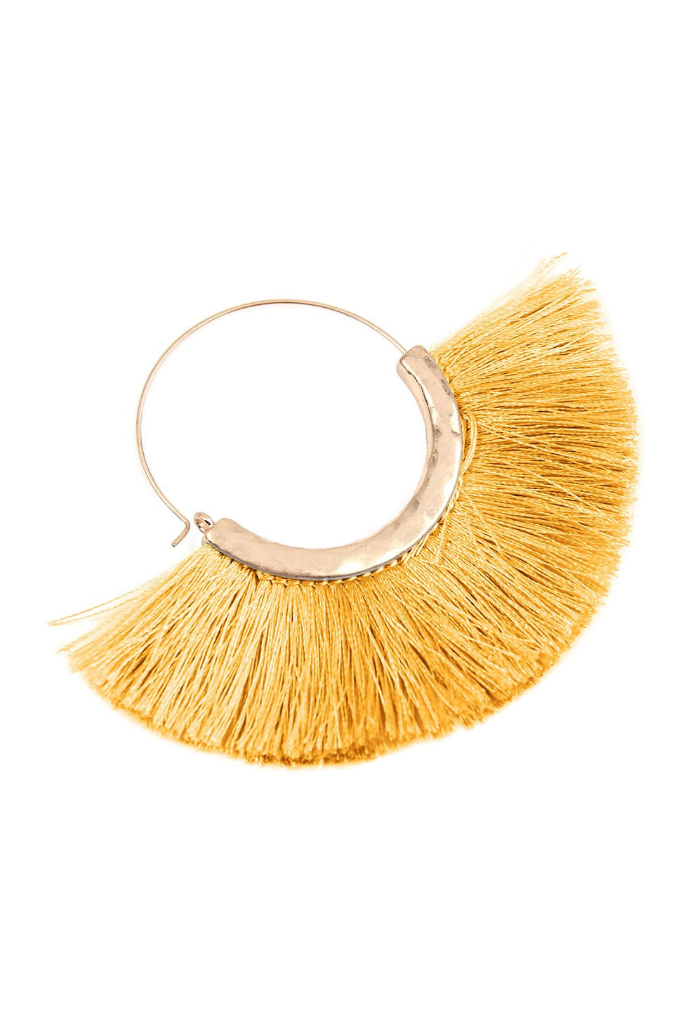 Thumbnail: Fan Tassel Hoop Earring