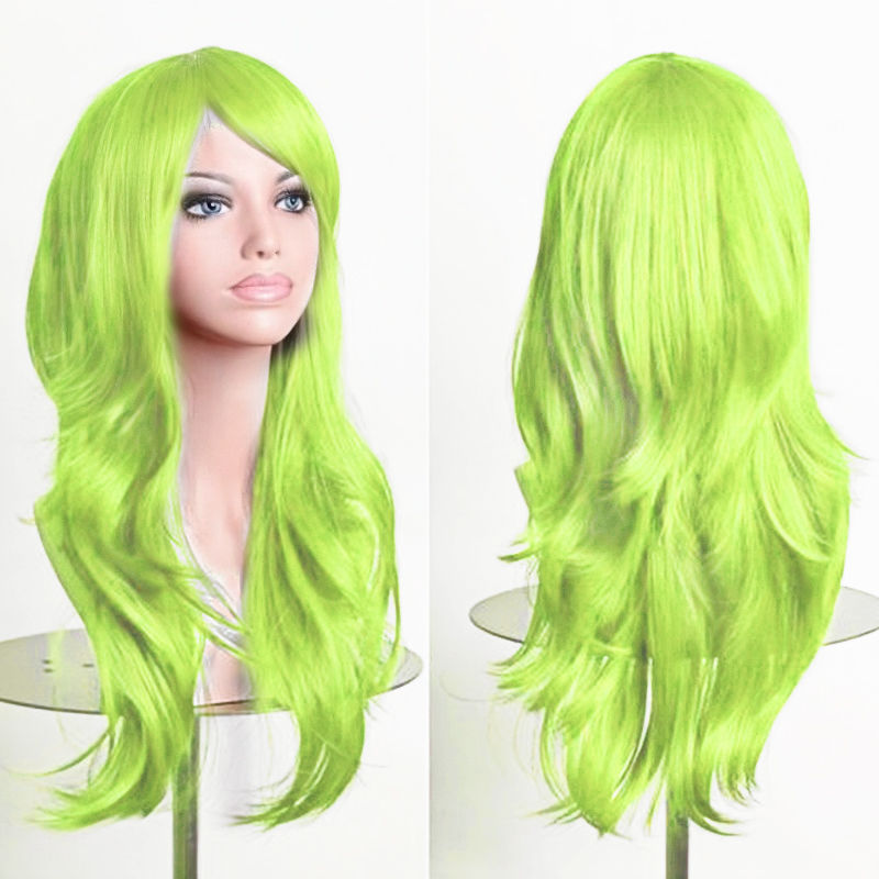 Thumbnail: 70cm Long Synthetic Wigs Pink Purple etc...Wavy synthetic wig for fashion, parti