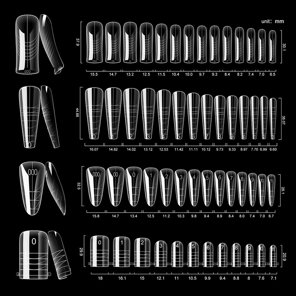 Thumbnail: TP 168Pcs Nail Dual Forms Full Cover Quick Building Gel Mold Sets Acrylic Reusab