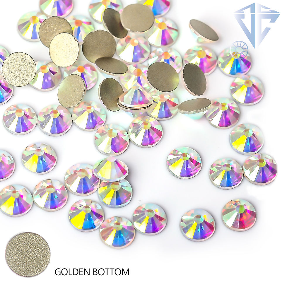 Thumbnail: Super Glitter Crystal AB Rhinestones SS3-SS50 Non Hotfix and Glue FlatBack St