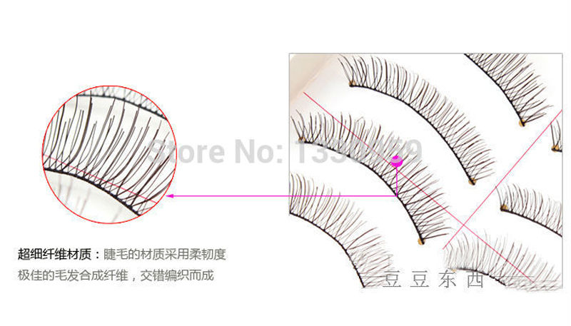 Thumbnail: Hot 10 Pairs False Eyelashes Long Soft Handmade Fake Eye Lash Extensions Natural