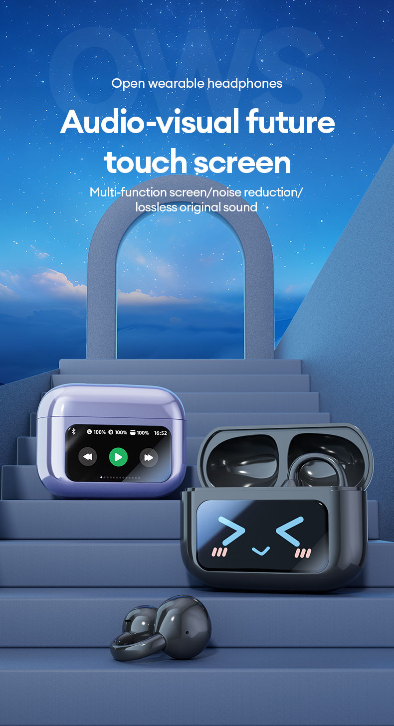 Thumbnail: Open Ear Clip Bluetooth 5.4 Earbuds ENC  Noise Cancelling