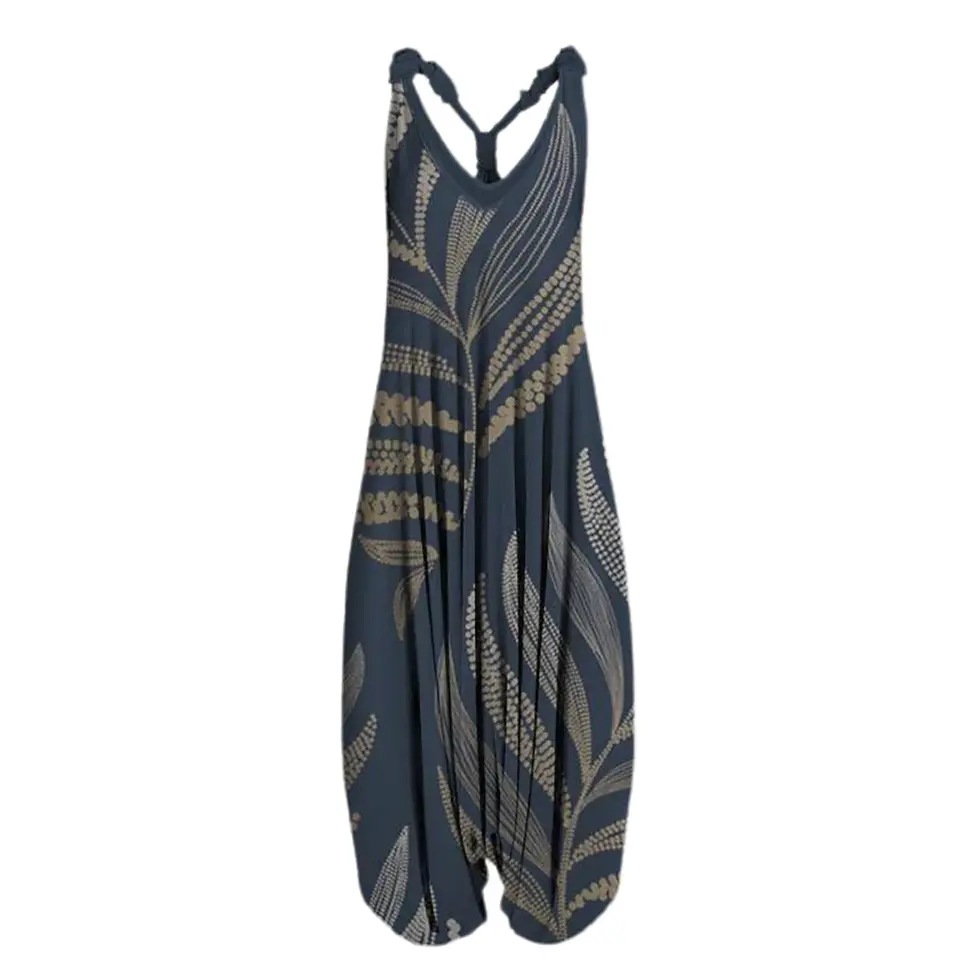 Thumbnail: Womens Summer Playsuit Romper Jumpsuit Ladies Sleeveless Casual Floral Print
