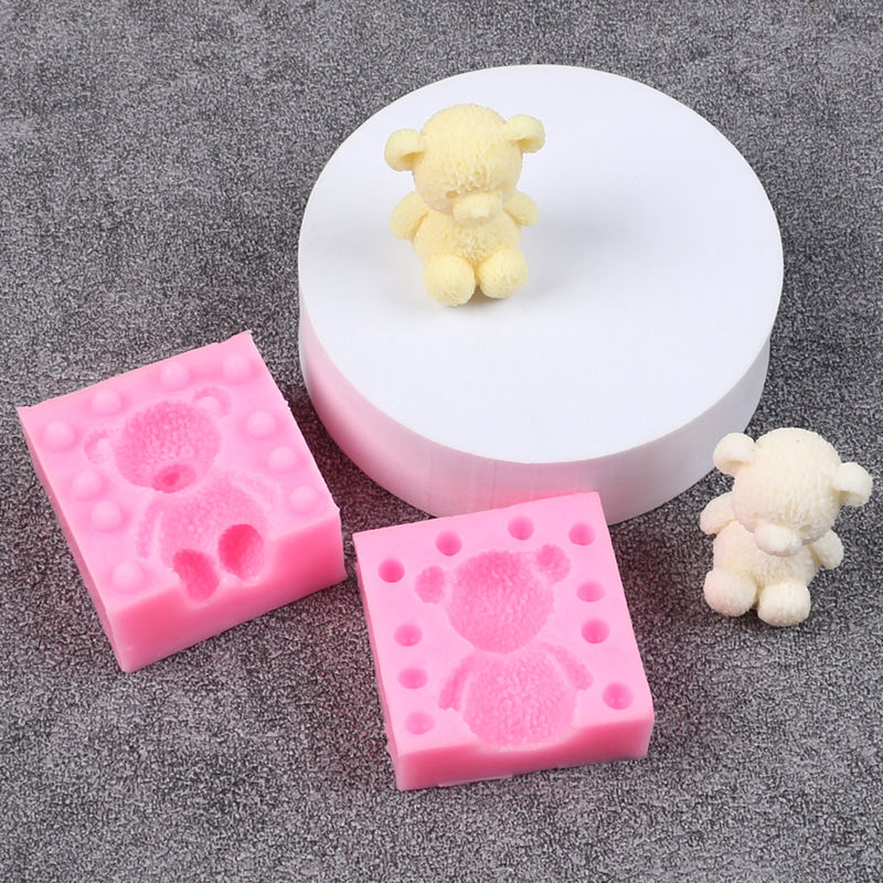 Thumbnail: 3D Bear Silicone Mold DIY Animal Candle Handmade Soap Aromatherapy Ornament Wax 