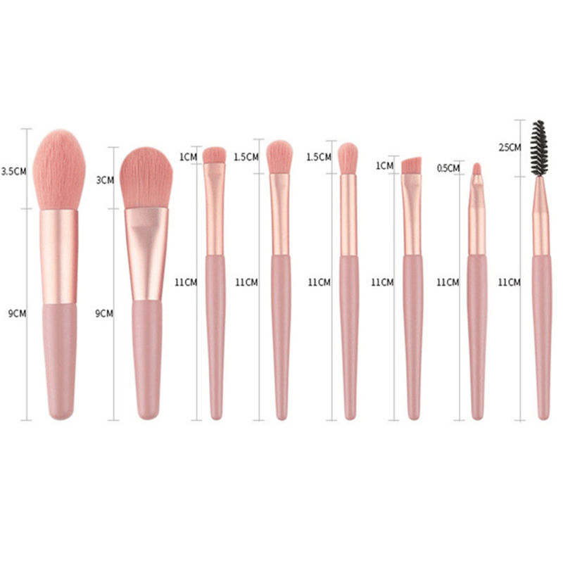 Thumbnail: 8Pcs Portable Makeup Brushes Set Women Cosmetic Eye Shadow Blush Powder Shadow F