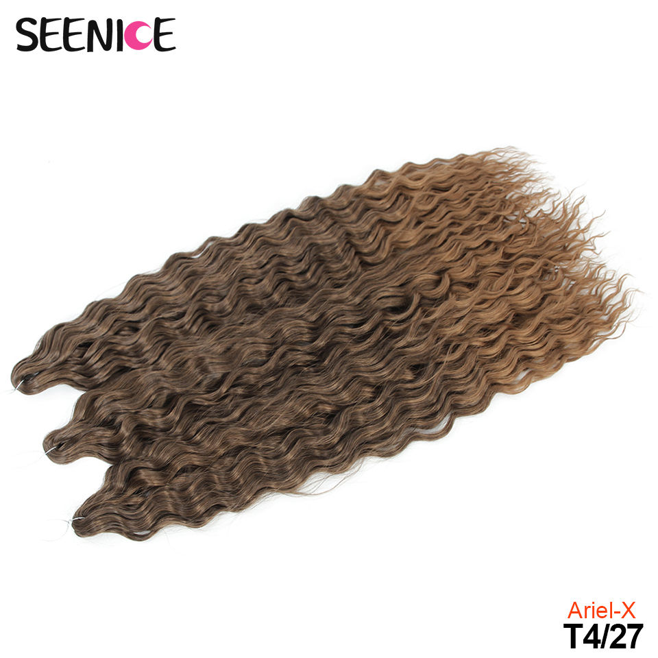 Thumbnail: African Curls Ariel Water Wave Twist Crochet Hair Synthetic Braid Afro Curl Ombr