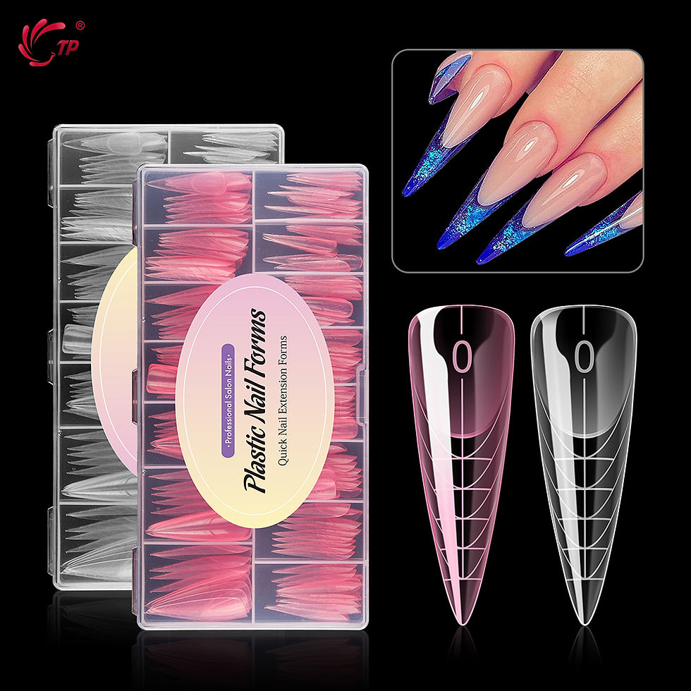 Thumbnail: TP 150pcs/box Nail Dual Form Stiletto Acrylic Poly Extension Gel Nail Molds Fren