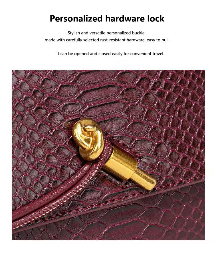 Thumbnail: PU Leather Fashion Luxury Top-Handle Bag For Women Evening Handbag Long Purse Cr