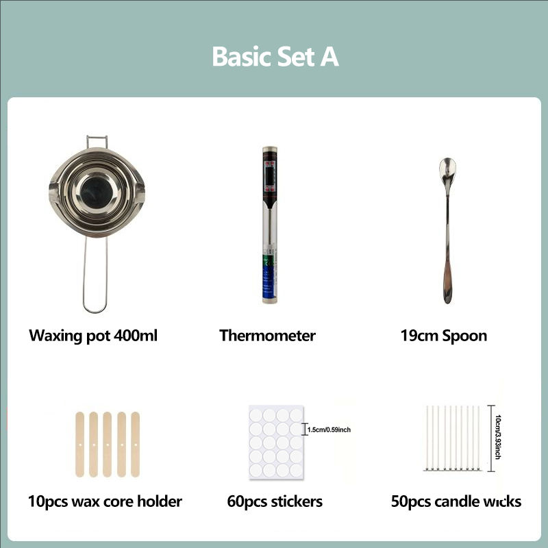 Thumbnail: DIY Scented Candle Making Materials Tool Set, Wax Wick Pure Cotton Scented Candl
