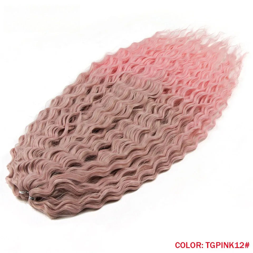 Thumbnail: FASHION IDOL 300g 22 Inch Ariel Curl Hair Water Wave Twist Crochet Hair Syntheti
