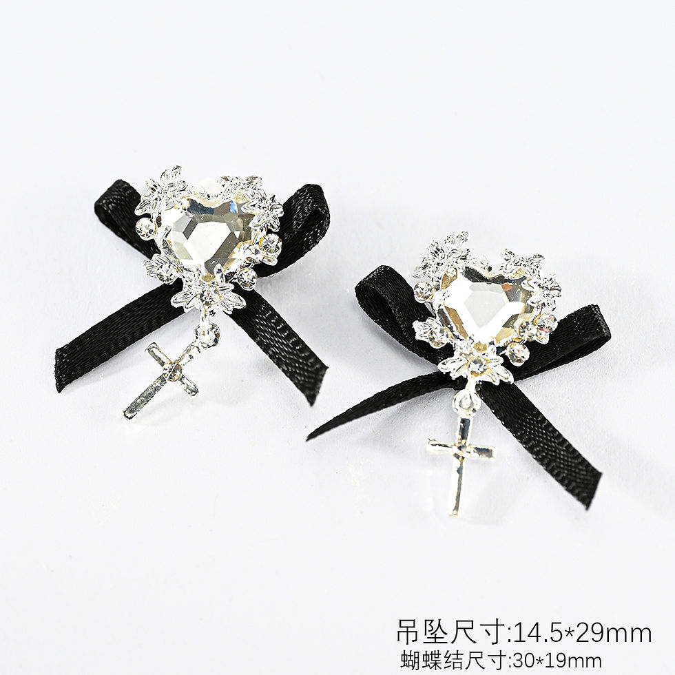 Thumbnail: 5/10pc Luxury Crystal Pink Heart Nail Art Charm 3D Love Shape Nail Rhinestones D
