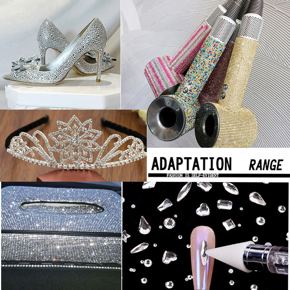 Thumbnail: Super Glitter Crystal AB Rhinestones SS3-SS50 Non Hotfix and Glue FlatBack St