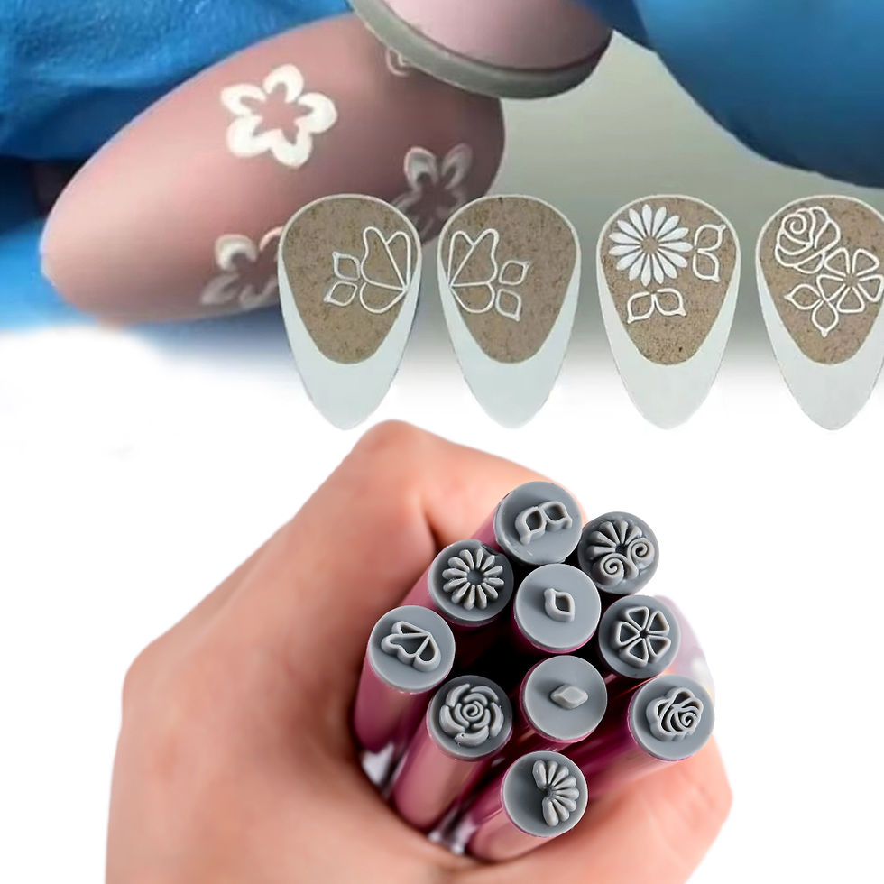 Thumbnail: 4/6/10Pcs Flower Shape Nail Art Stamp Pen Kit Daisy/Butterfly/Rose/petal Nail Pa