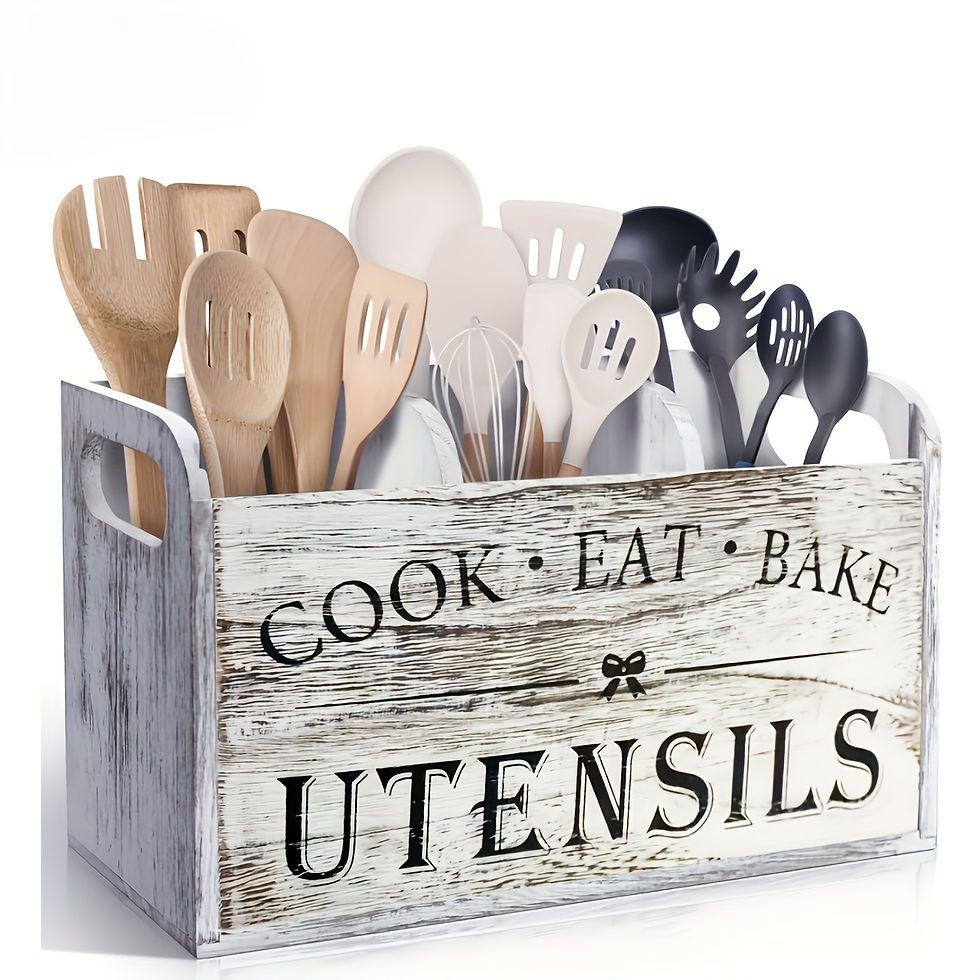 Thumbnail: 5pcs/Set Cutlery Rack Compartments Cutlery Box Wooden Cutlery Box Suitable For K