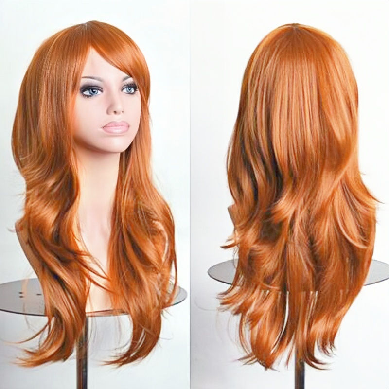 Thumbnail: 70cm Long Synthetic Wigs Pink Purple etc...Wavy synthetic wig for fashion, parti
