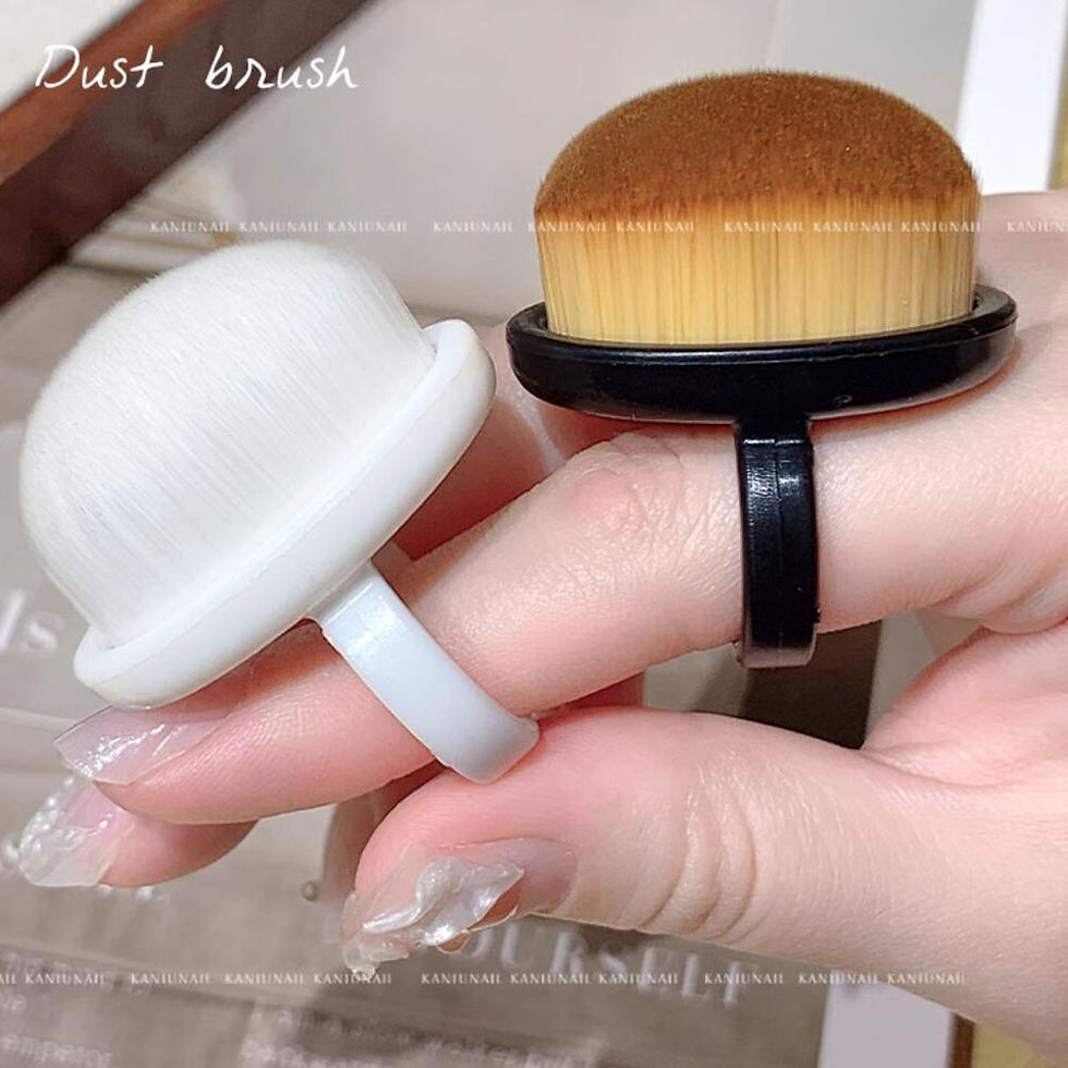 Thumbnail: 10/5/1Pcs Ring-shape Nail Dust Brush Adjustable Ring Nail Brush Powder Dust Clea