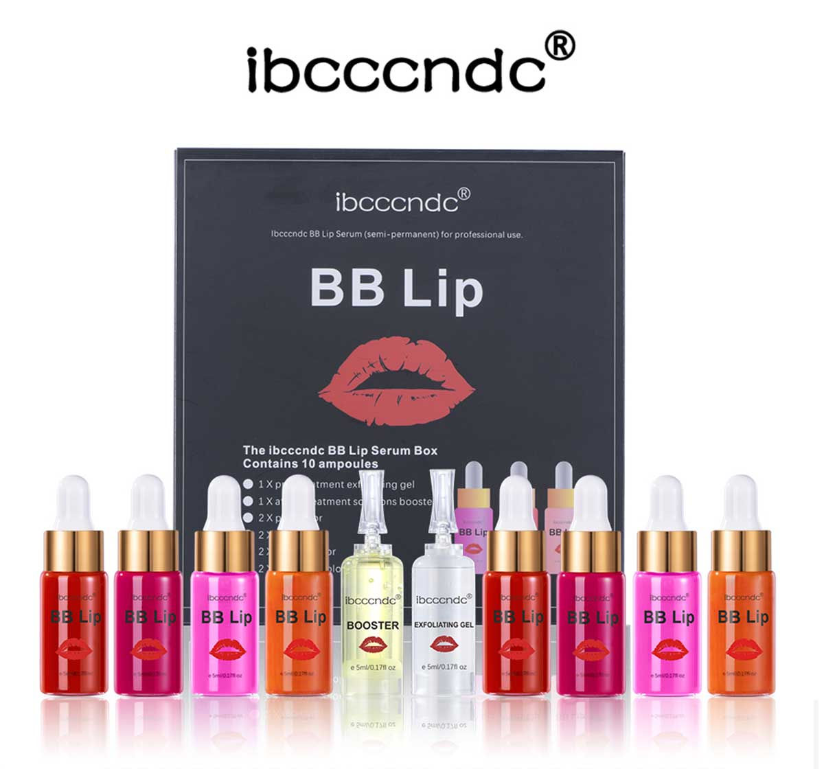 Korea Glow BB Lips Ampoule Serum Starter Set Semi-Permanent BB Lip Gloss Tinted