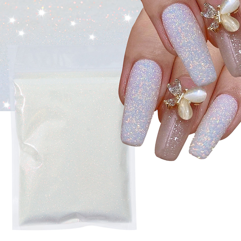 Thumbnail: 10g Shiny Candy Sweater Effect Nail Glitter Black White Holographic Sugar Nail P