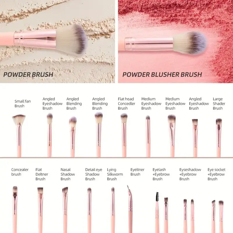 Thumbnail: 20/40 Pink Makeup kit Complete Makeup Brush Set, Big set includes Soft Brushes, 