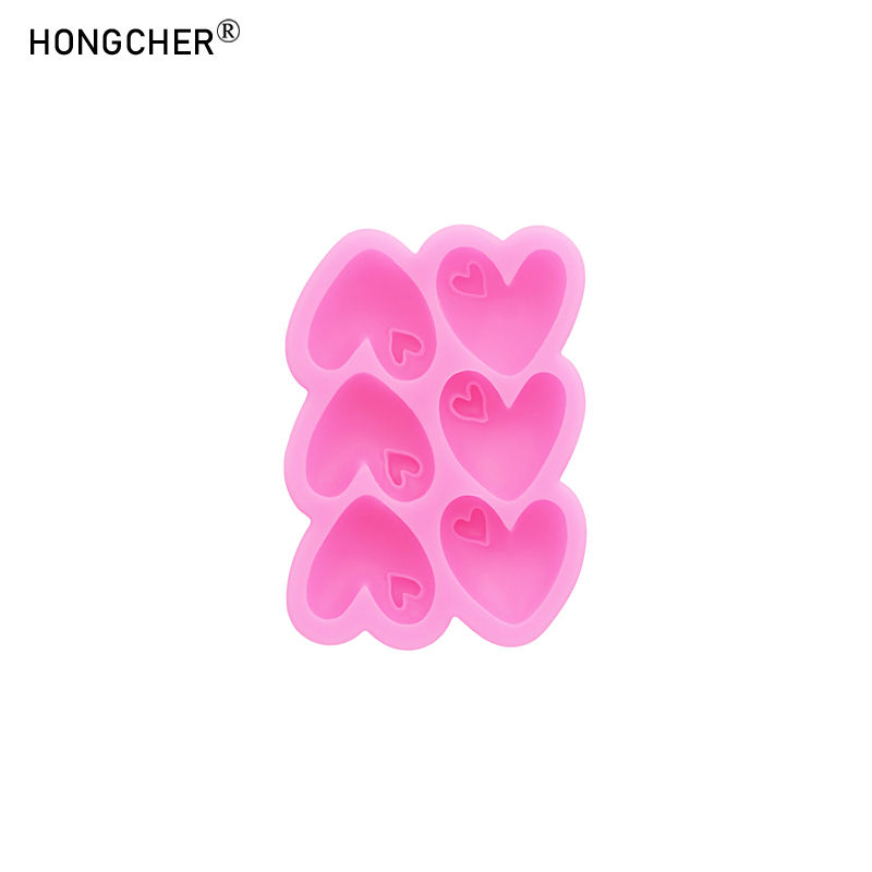 Thumbnail: Heart-Shaped Silicone Mold DIY Hair Clip & Hair Band Resin Accessories Drip Mold