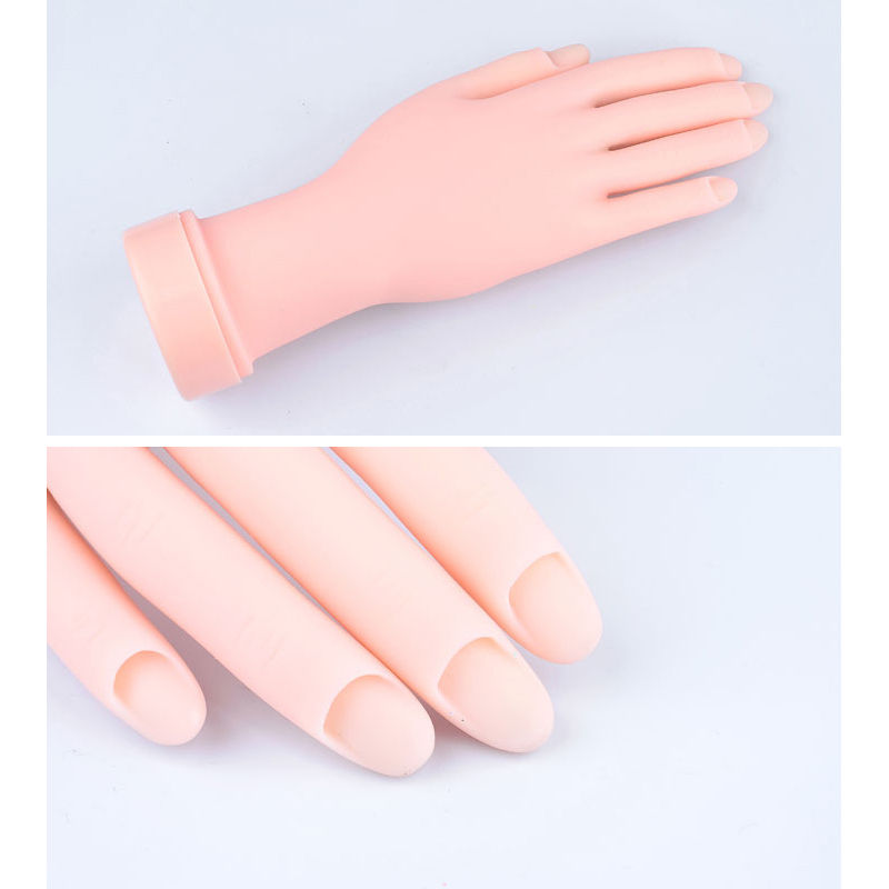 Thumbnail: Flexible Soft Nail Practice Hand Model, Bendable Fake Hand for Manicure Traingin