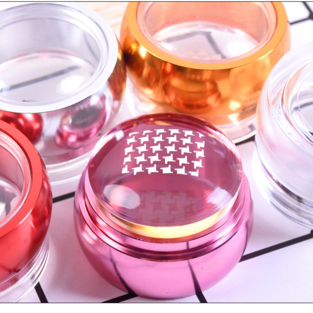 Jelly Silicone Nail Stamper Scraper With Cap Set Nail Templates Stamp For Stampi