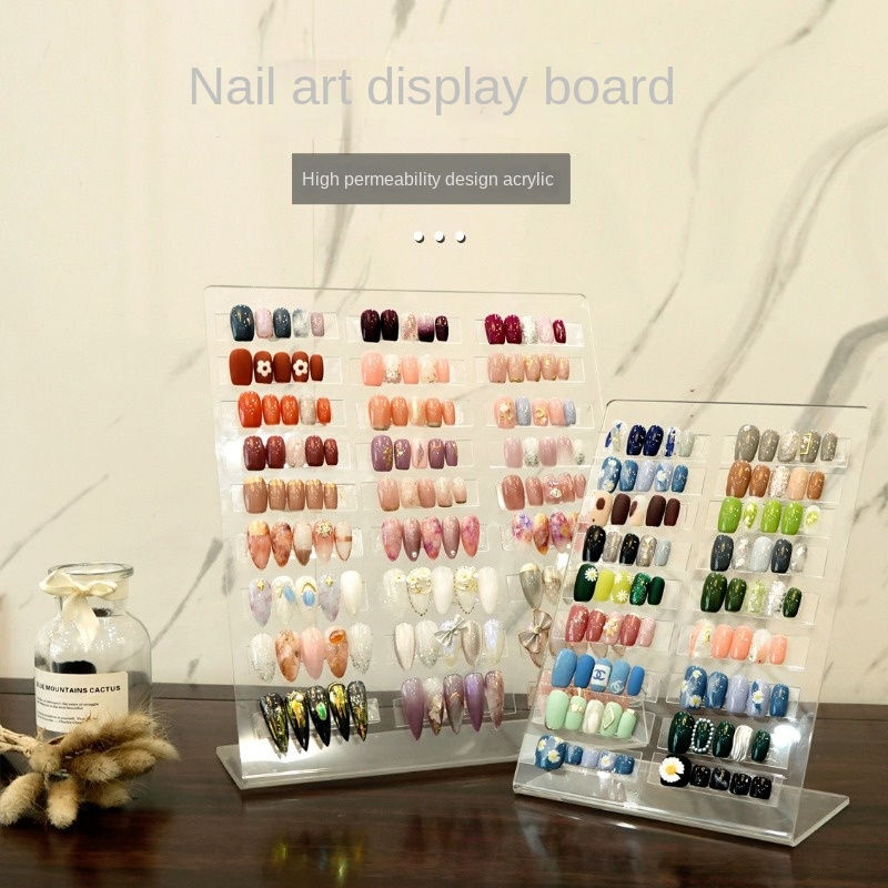 Thumbnail: 1PC Exquisite Large Acrylic Nail Art Display Board Transparent Nail Gel Polish S