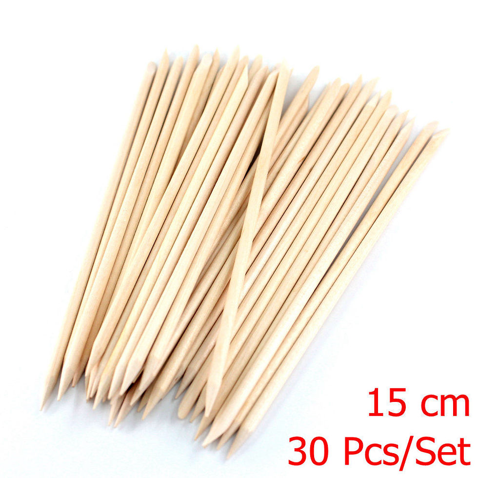 Thumbnail: 4 different sizes Orange Wood Sticks for Cuticle Pusher Cuticle Remove Tool fork