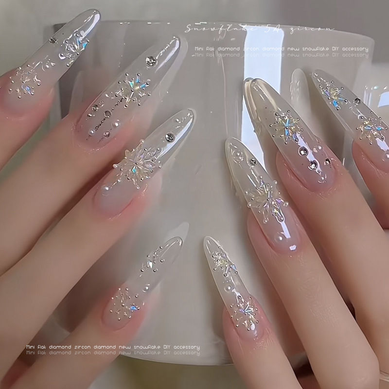Thumbnail: 100pcs Shiny Zircon Rhinestones Nail Charms 1.5*3mm Mini Rhombic Nails Gemstones