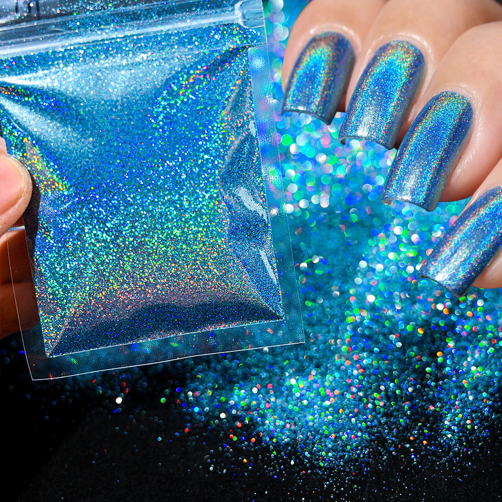 Thumbnail: 10g Blue Green Light Luminous Nail Powder Glow In The Dark Pigment Dust Phosphor