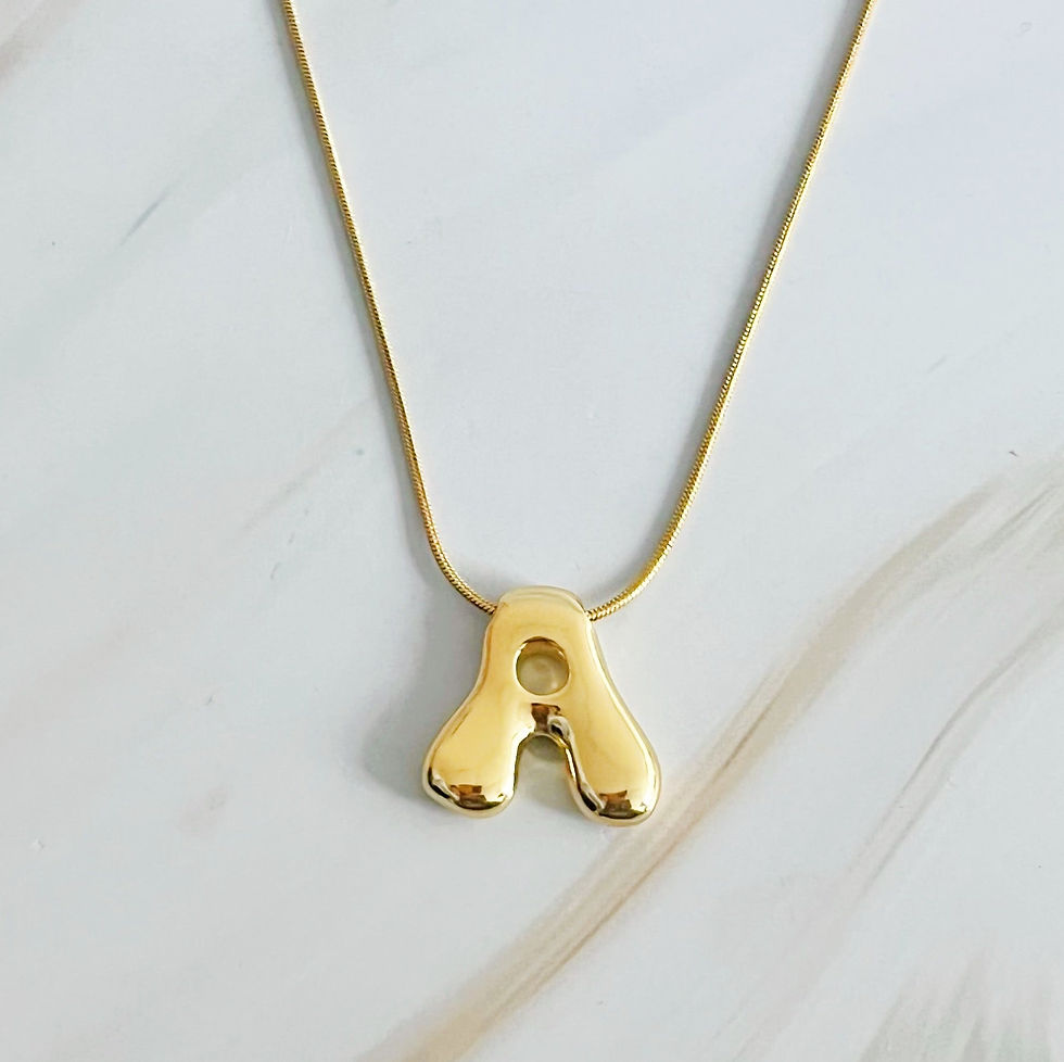 Thumbnail: Balloon Letter Initial Necklace